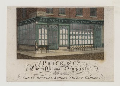 化学家和药剂师，Price＆Co，贸易卡 作者 英语学校