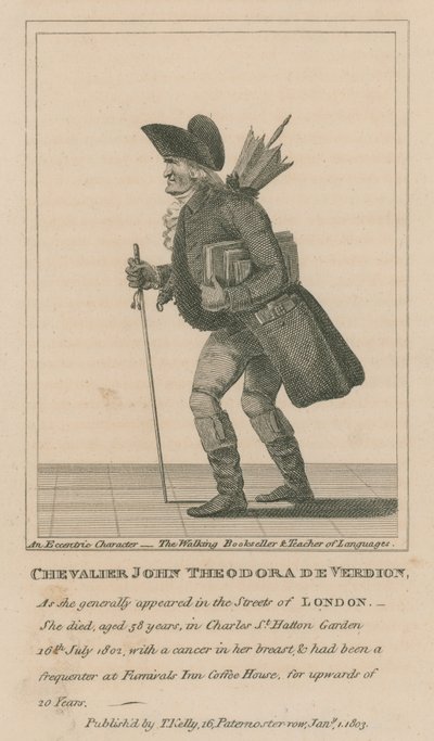 Chevalier John Theodora De Verdion，The Walking Bookseller and Languages of Languages 作者 英语学校