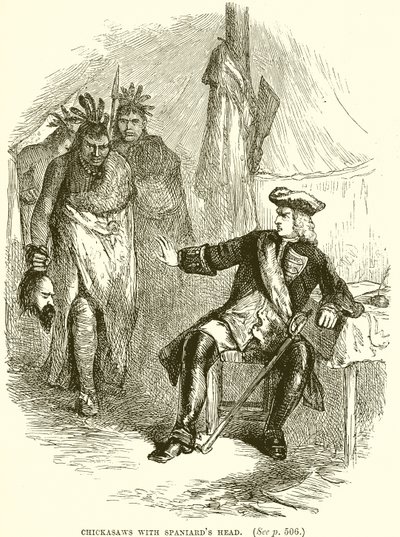 与西班牙人头的Chickasaws 作者 英语学校