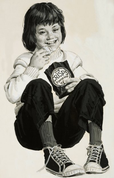 孩子吃薯片 作者 英语学校