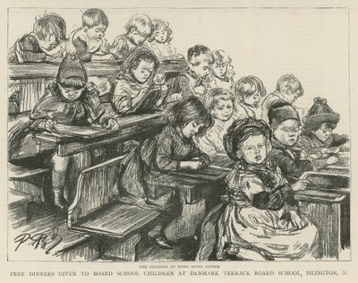 孩子们在晚饭后上班 作者 英语学校