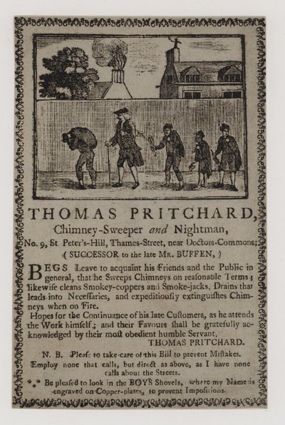 Chimney Sweeps，Thomas Pritchard，交易卡 作者 英语学校