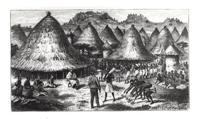 奇塔潘格瓦接待利文斯通博士（石版画 作者 英语学校
