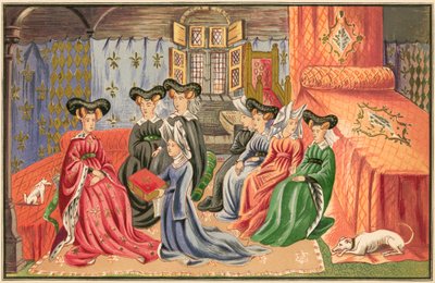 Christine de Pisan向女王展示她的作品 作者 英语学校
