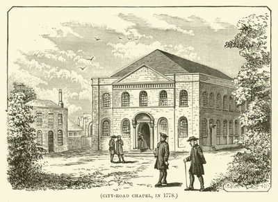 1778 年的城市路礼拜堂（雕刻） 作者 英语学校