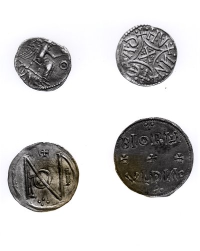 Cunobelinus或Cymbeline（公元443年），Offa，麦西亚国王（公元757-96）和阿尔弗雷德（公元871-99）和爱德华长老（公元871-924）（白银）的硬币 作者 英语学校