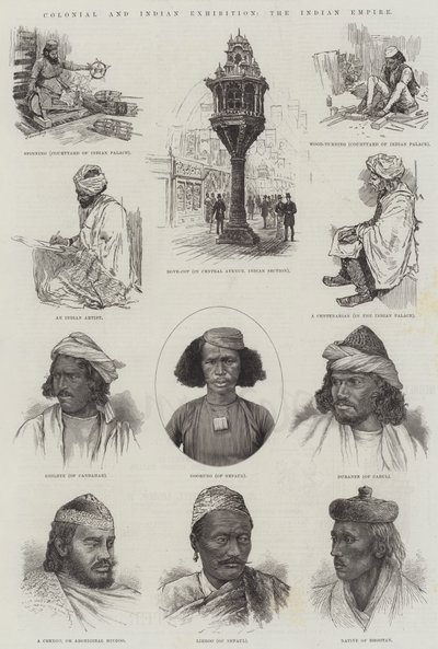 殖民地和印度展览，印度帝国（版画） 作者 英语学校