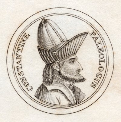 Constantine XI Palaiologus，来自&39;Crabb&39;s Historical Dictionary&39;，于1825年出版 作者 英语学校