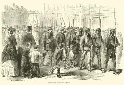 1870年10月，巴黎逃兵的车队 作者 英语学校