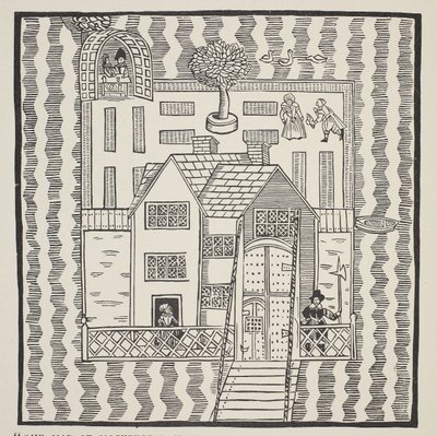 Mockbeggar Hall地图的副本，他的情况在宽敞的国家叫做任何地方，c.1633，来自Roxborough的民谣 作者 英语学校