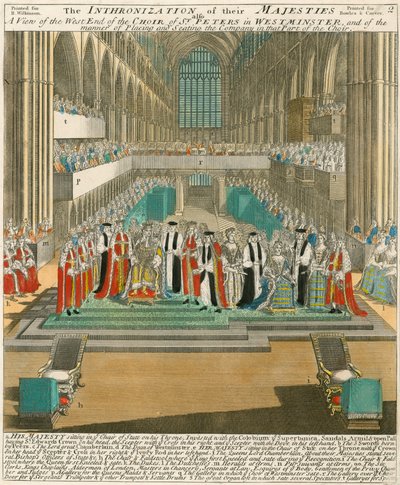 1689年4月11日威廉三世和玛丽女王的加冕仪式 作者 英语学校
