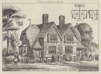 在Bushey Heath建立的山寨（雕刻）。 作者 英语学校