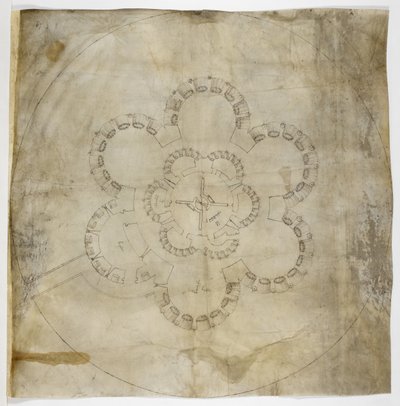 科顿 MS.奥古斯都 I.i.67 号 Deal 城堡平面图（羊皮纸上的墨迹） 作者 英语学校
