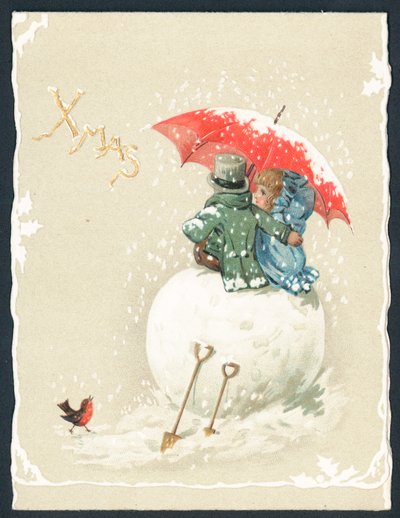 结合坐巨型雪球，圣诞卡 作者 英语学校