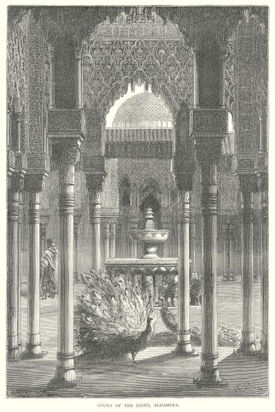 狮子宫，阿尔罕布拉（雕刻） 作者 英语学校