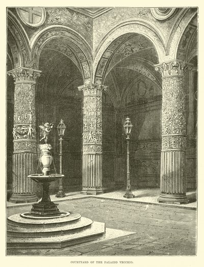 Palazzo Vecchio的庭院 作者 英语学校