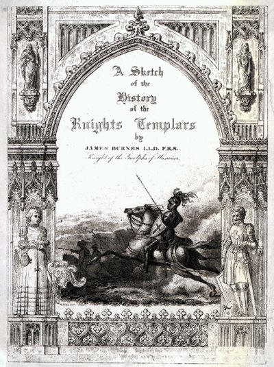 詹姆斯·伯恩斯（James Burnes）的“圣殿骑士团”（The Temples of the Tempights）的封面 作者 英语学校