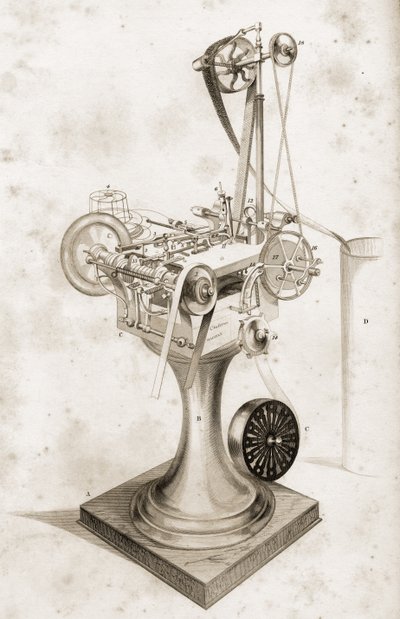 Crabtrees卡片设定机，在1851年的大展上展出 作者 英语学校