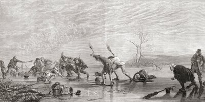 19世纪的卷曲，来自&39;用笔和铅笔绘制的苏格兰图画&39;，作者Samuel G. Green，于1886年出版（版画） 作者 英语学校