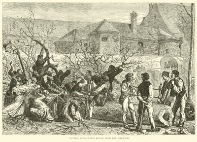 1870年10月，在巴黎砍伐树木砍柴 作者 英语学校