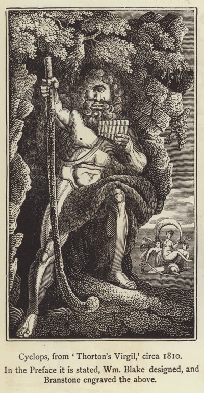 桑顿《维吉尔》中的独眼巨人，约 1810 年（版画） 作者 英语学校