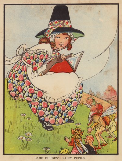 德顿夫人的仙女瞳孔（彩色石版画） 作者 英语学校