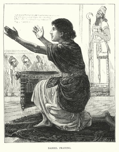 丹尼尔祈祷（雕刻 作者 英语学校