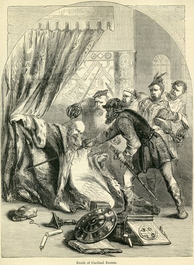 红衣主教比顿之死，1546 年 5 月 29 日（雕刻） 作者 英语学校