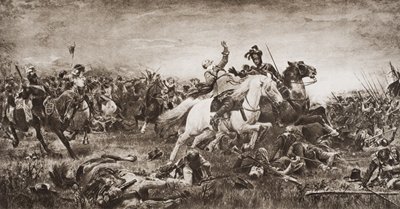 Gustavus Adolphus之死，HG Wells的“历史概论”插图，第二卷，1920年出版 作者 英语学校