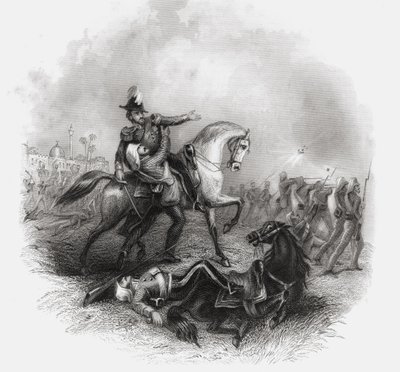 亨利·蒙哥马利·劳伦斯爵士的逝世，来自1868年出版的“印度叛变史” 作者 英语学校