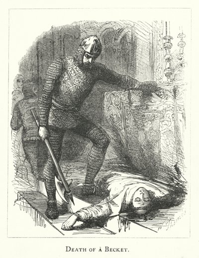 贝克特之死（雕版画 作者 英语学校
