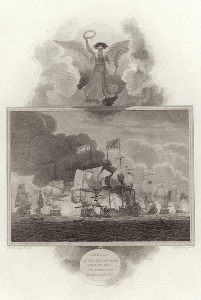 1653年7月13日，海军上将布莱克和僧侣击败了荷兰舰队 作者 英语学校