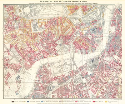 1889年伦敦贫困的描述性地图 作者 English School