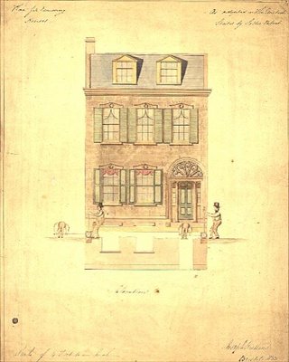 Haymarket小剧院的设计，约1800年（纸上水彩）。 作者 英语学校