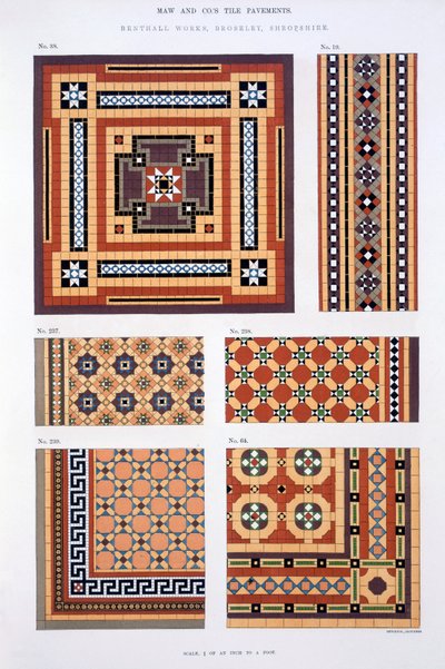 Maw＆Sons Tile Pavements贸易目录的设计 作者 英语学校