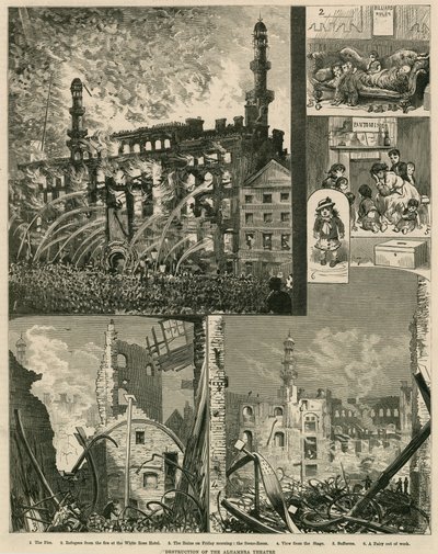 1882年12月7日，伦敦阿罕布拉剧院被毁 作者 英语学校
