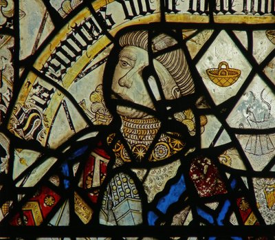 Detail from a window depicting the donor (stained glass) (detail of 344929) 作者 英语学校