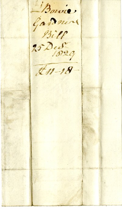 Devonshire MSS AS 3101，对开本，来自Pinder Simpson为George Cavendish勋爵结算的一捆账单，包括Alexander Bowie的账单。 作者 英语学校