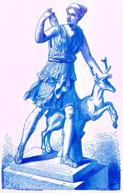 戴安娜与后卫，Victor Duruy的罗马历史插图，1884年出版（数字增强图像） 作者 英语学校