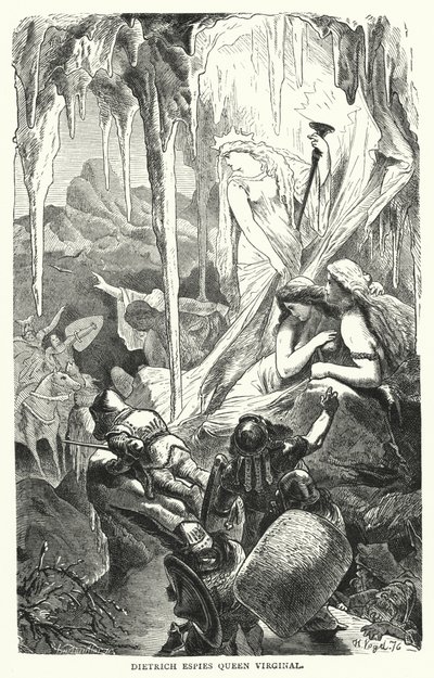 迪特里希窥视处女座女王（雕刻）。 作者 英语学校