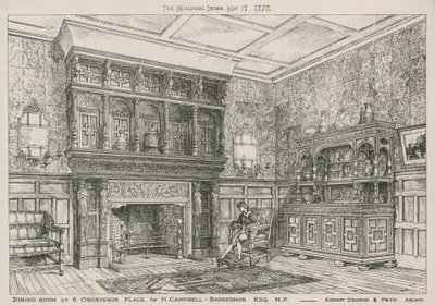餐厅位于6 Grosvenor Place for H Campbell-Bannerman，MP 作者 英语学校