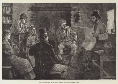 讨论新爱尔兰土地法（版画） 作者 英语学校