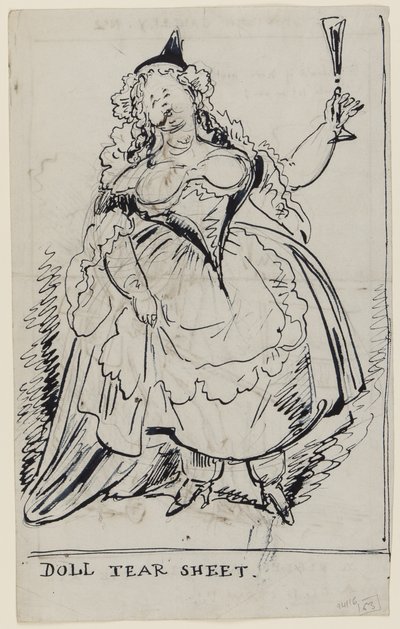 Doll Tear Sheet, c.1825 (pen & ink on paper) 作者 英语学校