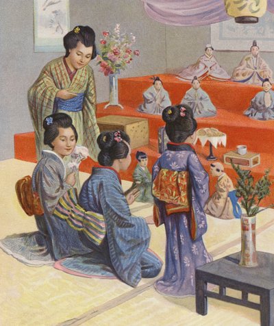 日本人偶节（彩色平版印刷） 作者 英语学校