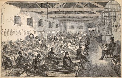 Coldbath Fields监狱的宿舍，伦敦刑事监狱的插图和监狱生活的场景，Henry Mayhew和John Binny，酒吧。 1862年 作者 英语学校