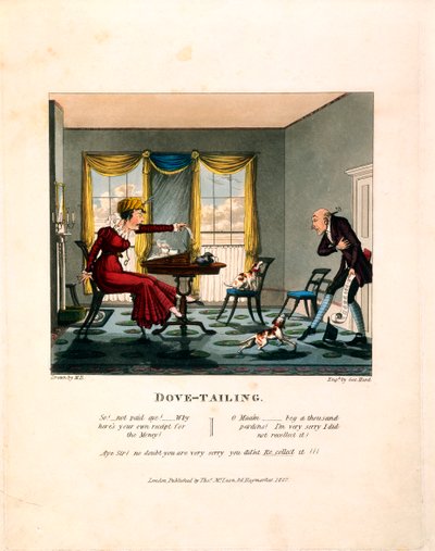 由乔治·亨特（George Hunt）雕刻的鸽子尾巴，由托马斯·麦克莱恩（Thomas Mclean）于1827年出版 作者 英语学校