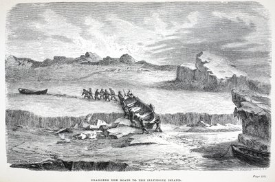 将小船拖到Illuidlek岛，酒吧。伦敦1886年 作者 英语学校