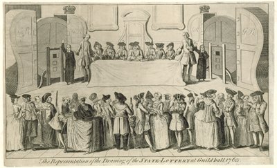 1763年在市政厅绘制国家彩票 作者 英语学校