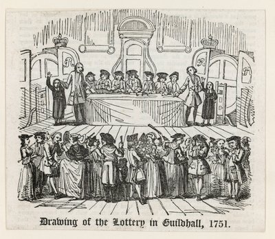 1751年在市政厅绘制彩票 作者 英语学校