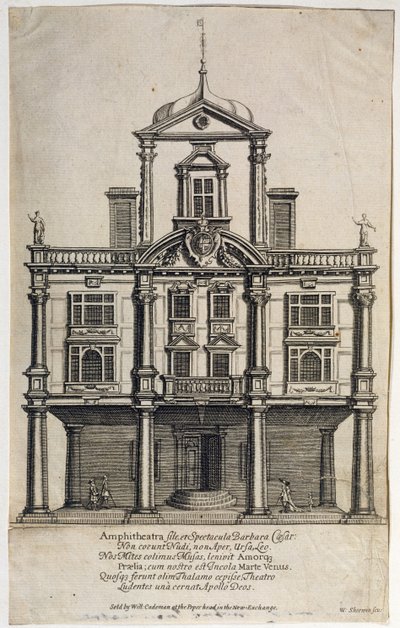 杜塞克斯剧院，多塞特花园，由W. Sherwin（c.1645-1711）1673年刻 作者 英语学校
